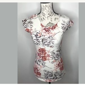 Mod Bod size L stretch floral shirt short sleeve